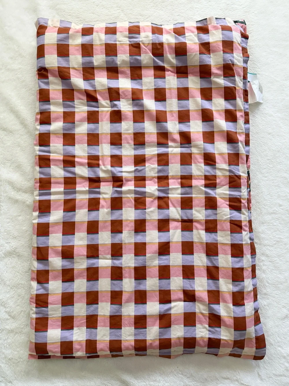 Pillowfort Reversible Comforter Vibrant Floral and Plaid Toddler Bed Size